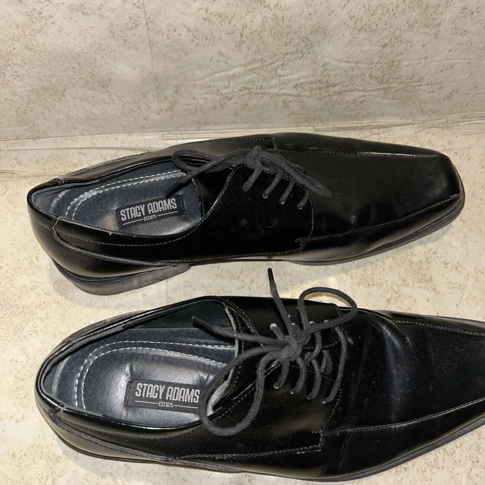 Stacy Adams Black Oxford Leather Classic Business Dress Shoes Men’s Size 8 M
